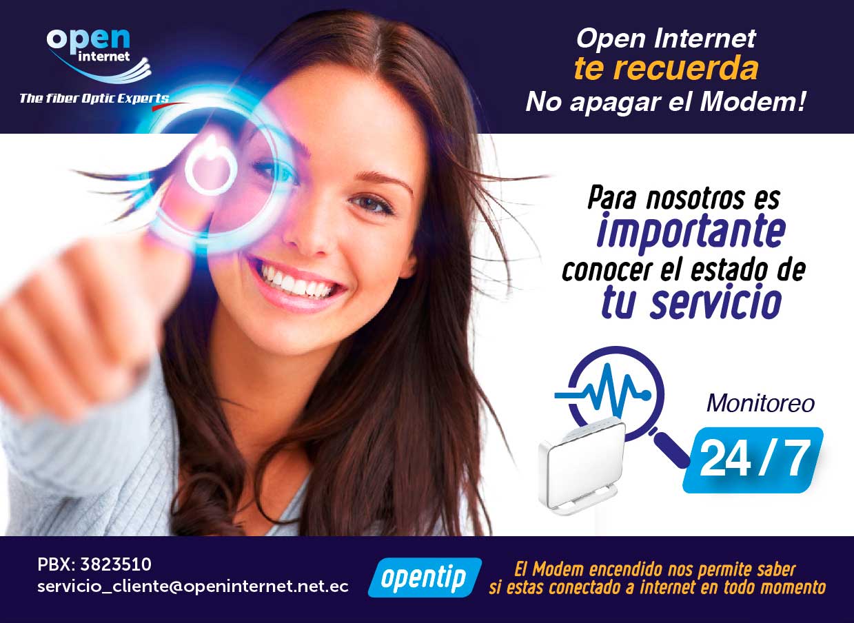 No apagar el modem – Open Tip